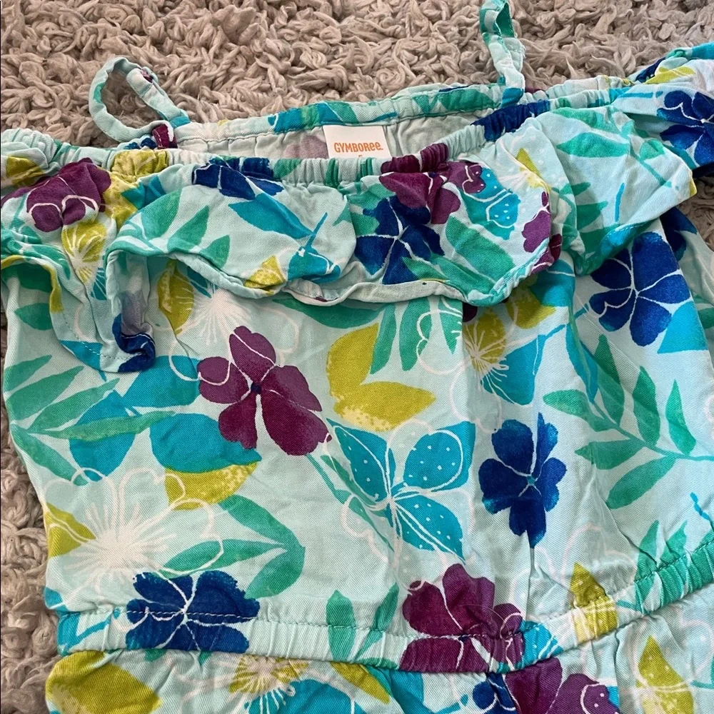 2018 Gymboree Tropical Floral Romper, Size 5